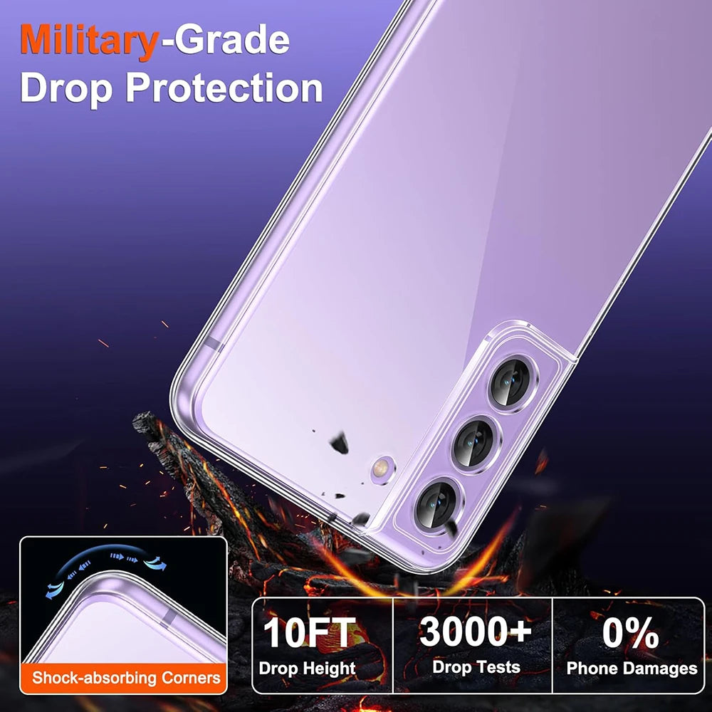 Transparent Silicone Soft Ultra Thin Case For Samsung Galaxy S24 S23 S22 S21 S20 FE Plus Ultra Clear Cover Shell S 24 23+ S23FE